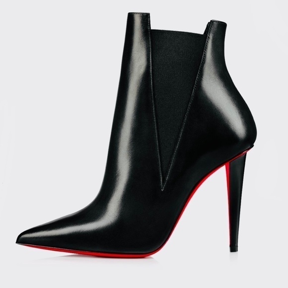 CHRISTIAN Louboutin Astribootie. 100mm. Black calf leather. EU37, 100% authentic - Picture 4 of 10